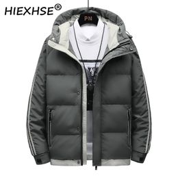 Men Winter Casual Thick Warm Waterproof Cotton Jacket Parkas Men Autumn Outwear Windproof Hat Hooded Parkas Jacket Men 211129