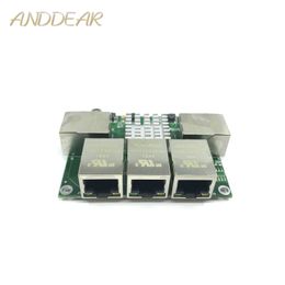 -Grau industrial Mini micro baixa potência 3/4/5 Porta 10/100 / 1000MBPS RJ45 Gigabit Network Module Módulo Gigabit Network Switch