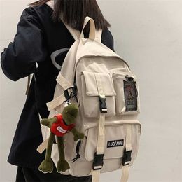 Female Student Travel Backpack Mesh College Women Boy Nylon School Bag Men Girl Cool Laptop Backpacks Fashion Lady Book Male 202211