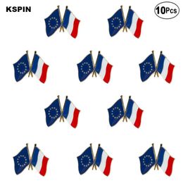 EU & France Lapel Pin Flag badge Brooch Pins Badges 10Pcs a Lot