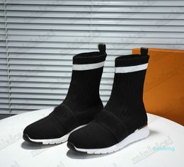 2021 Sneaker Çizmeler Hafif Streç Tekstil Kadın Tasarımcı Ayakkabı Ekstra Esnek Kauçuk Outsole İtalya Luxurys Marka Moda Boot