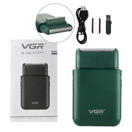 VGR Electric Shavers Car Razor Portable Male Mini Razor Push White Reciprocating Shaving V-390