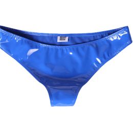New Sexy Women Exotic Lingerie Panties Wet Look Bedtime Patent Leather Mini Briefs Underwear Underpants 4 Colors