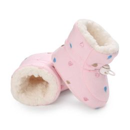 Winter Newborn Baby Cotton Non-slip Sole Toddler Boys Girls First Walkers Infant Warm Fleece Snow Boots 0-18m G1023