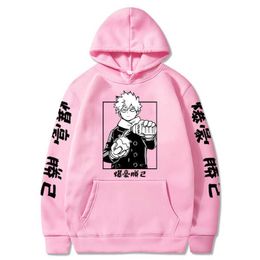 2021 Hot My Hero Academia Hoodies Men Women Long Sleeve Sweatshirt Bakugou Katsuki Anime Manga Kawaii Hoodies Tops Clothes Y0803