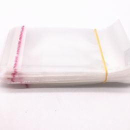 100pcs 5x10cm Resealable Poly Bag Transparent Plastic Bags Self Adhesive Seal Jewellery Making Bag