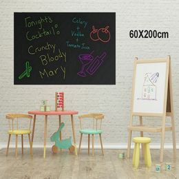 Wall stickers for kids rooms children Blackboard stickers children drawing toy Vinyl Chalkboard 60*200CM 210310