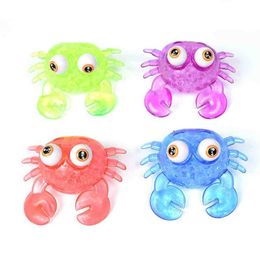 Creative Cool Boys Girls Squeeze Frog TPR Big Eye Crocodile Whale Mega Jumbo Size Squishy Stressball Toys Squeezy Vent Ball Animal con perline per bambini G73PUP6