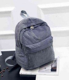 HBP Non-Brand college corduroy front pocket men's and women's backpack large capacity multipurpose Student 3 sport.0018