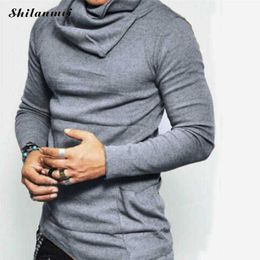 Turtleneck Sweater Pullover For Men Long Style Fashion Gothic Pullovers Mens Solid Colour Plus Size Casual Sweater Pull Homme 4xl Y0907