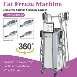 Latest cryolipolysis slim double chin removal Loss Weight beauty equipment super 360° vertical 5 cryo handle any 2 handles can work together