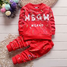 3 colors !Toddler Baby Sets T Shirt+Pants Kids Sportswear Clothes Children clothing autumn babies designer boys girls suits 1-4Years