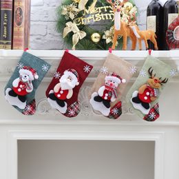 22 x 16cm Christmas Stockings Xmas Tree Decorations Indoor Decor Ornaments in 4 Editions CO518