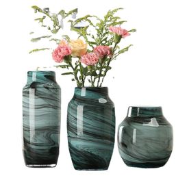 Vases Creative Ink Glass Living Room Flower Arrangement Modern Home Decoration Crafts Table Vase For Wedding