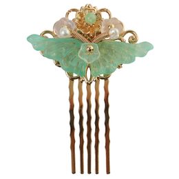 Butterfly hair comb Handmade Hanfu Kimono Hair Accessories Oriental Culture