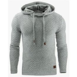 New Autumn Men's Jacquard Fleece Hoodie Slim Hooded Sweatshirts Mens Pullover Coats Male Casual Sportswear Streetwear 201113