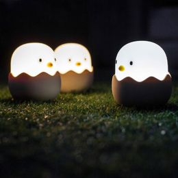 Nachtlichter Hühnerei Eggs Sensor LED-Licht Kind Baby Kinder USB-Gebühr Romantische Atmosphäre Lampe Weihnachtsdekor Silikon