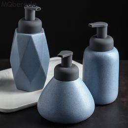Nordic Ceramic Soap Dispenser Pump Bathroom Lotion Bottle Hand Sanitizer Foam Emulsion Pressing Bottle Liquid Soap Dispenser Y200407