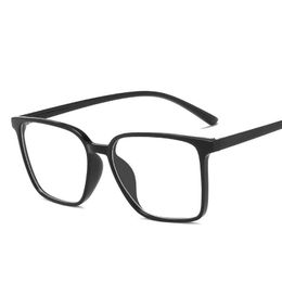 Fashion Sunglasses Frames Box Trend Eyeglasses Frame Anti Blue Light Flat Mirror Simple Eye Glasses Female Computer Optical Unisex Myopia