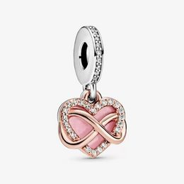 Designer Jewellery 925 Silver Bracelet Charm Bead fit Pandora Sparkling Infinity Heart Dangle Slide Bracelets Beads European Style Charms Beaded Murano