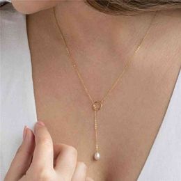 Natural Pearl Handmade 14K Gold Filled Choker Pendants Boho Collier Femme Kolye Jewelry Women Necklace