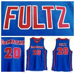 Mens Markelle Fultz Jersey #20 Dematha Catholic High School Stags Basketball Jerseys Blue Ed Shirts S-xxl