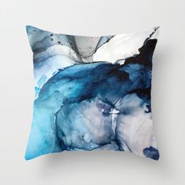 Cushion/Decorative Pillow Blue Geometric Nordic Style Case Sofa Cushion Backrest Office Nap Pillows Decor Home Throw