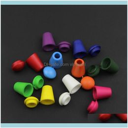 Other Cufflinks Tie Clasps Tacks Jewellery 200Pcs Cord Ends Bell Stopper With Lid Lock Colourful Plastic Toggle Clip For Paracord Clothes Bag