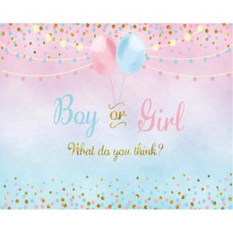 Party Decoration Blue Pink Balloons Gender Reveal Backdrop Baby Shower Room Decor Po Booth Studio Prop