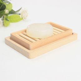 Eco-friendly Wooden Soap Dishes Bathroom Soaps Storage Anti-slip Tray Plate Home Bathing Supplies Box Container BH5078 TYJ