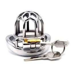 NXYCockrings 68UD Metal Stainless Steel Chastity Lock Device for Men Non-Toxic Love Foreplay Flirting Massage Stimulating Trousers 1124