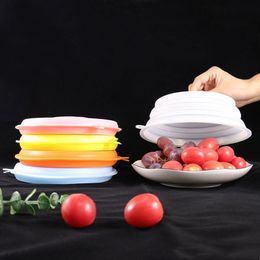 Silicone Folding Preservative Cover Reusable Silicones Food Storage Holder Pot Lid Plate Covers Kitchen Fresh-Keeping Container CC0075