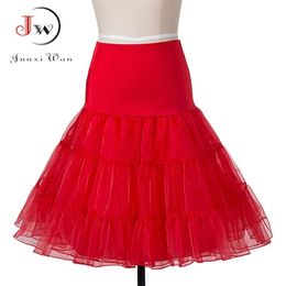 Skirts Vintage 50s 60 Ball Gown Tutu Skirt Swing Rockabilly Petticoat Underskirt Crinoline Fluffy Pettiskirt for Wedding 210621