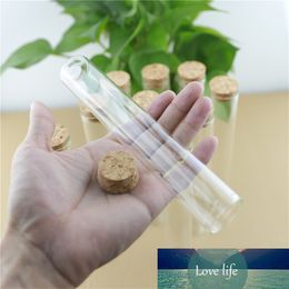 6 Pieces 30*180mm 100ml Cork Glass Bottle Stopper Test Tube Glass Jar Spicy Storage Container Jars Vials