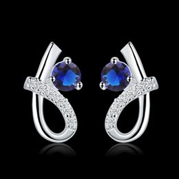 Crystal stone trendy pretty fashion women silver color party Stud Earring Jewelry factory price E536