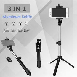 Bluetooth Selfie Stick Tripods Bluetooth Timer Monopods Extendable Self Portrait Sticks Remote for Android Iphone Smartphones Stand Holder