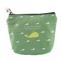 Korea Style Cute Animal Change Wallet Bag Key Pouch Portable Creative Zipper Coin Purse Canvas For Girls