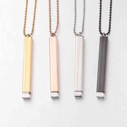 Fnixtar 10Pcs/Lot 50cm Laser Hidden Pendant Mirror Polish Stainless Steel Ball Chain Necklace For Women's Men's Jewellery