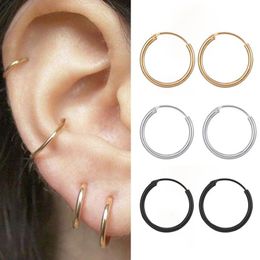 Punk Small Circle Hoop Stud Earring for Women Hip-hop Multiple Dangle Ear Clip Earrings Jewelry Girl Gift 2021