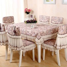 Chair Covers Lace Cover Tablecloth Table Dining European Jacquard Wedding Cloth Decoration Towels