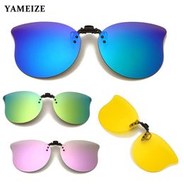 YAMEIZE Polarised Sunglasses Photochromic Clip On Sun Glasses Night Vision Glasses Driving Shades Eyewear Accessories Driver UV