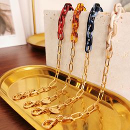 Eyeglasses Chains Multicolor Acrylic Stitching Chain Glasses Link With Lobster Clasp 70cm