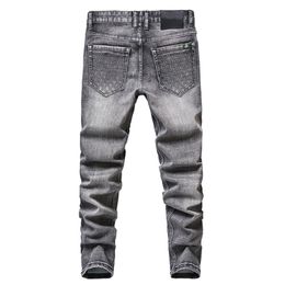 2022GG Pantaloni jeans da uomo Pantaloni da lavoro coreani elastici dritti in cotone Pantaloni da uomo in denim stile classico