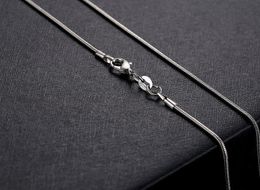 2021 1MM 925 Sterling Silver Snake Chain Necklace 16 18 20 22 24 inch Chains Fashion Jewellery High Quality Factory Price FAST SHIP