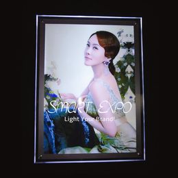 A3 Acrylic Image Displaying Light Box Advertising Display with LED 2835 Side-Lit Strong Wooden Case Packing
