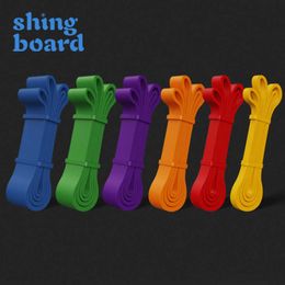 Shingboard 208CM Latex Resistance Band PullUp Fitness Cross Fit Loop Bodybulding Yoga Exercise Fitness Equipment Pull Up Band H1026