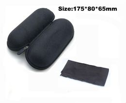 Black circle with cloth Cover Sunglasses Case For Women men Glasses Box With EVA Zipper Eyewear Cases Eyewear Accessories1084360
