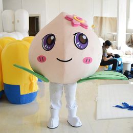 High quality Honey peach Mascot Costume Halloween Christmas Fancy Party Dress Cartoon Character Suit Carnival Unisex Adults Outfit