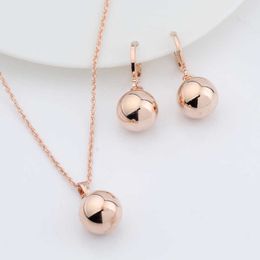 Jewellery Sets Luxury designer Bracelet Irina Arrivals 585 Rose Gold Spherical Ball Geometric Dangle Earrings Set Women Wedding Party Exquisit