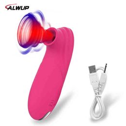 Nxy Vibrators Sex Clitoris Sucker Vibrator Toys for Women Oral Nipple Suckion Tongue Stimulator Blowjob Masturbator Erotic Sucking 1220